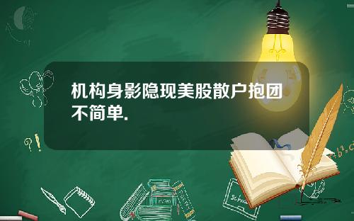 机构身影隐现美股散户抱团不简单.