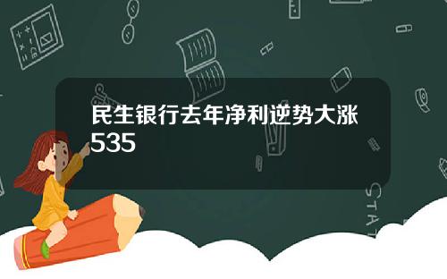 民生银行去年净利逆势大涨535