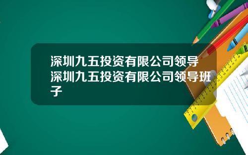 深圳九五投资有限公司领导深圳九五投资有限公司领导班子