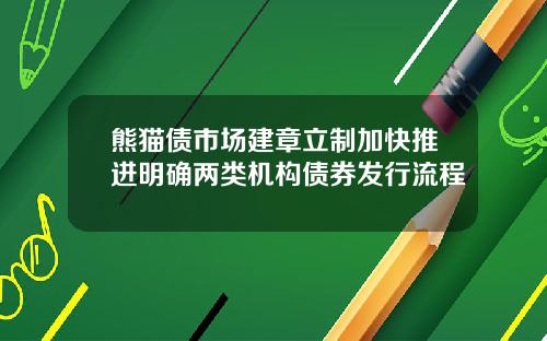 熊猫债市场建章立制加快推进明确两类机构债券发行流程