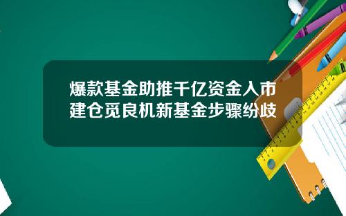 爆款基金助推千亿资金入市建仓觅良机新基金步骤纷歧