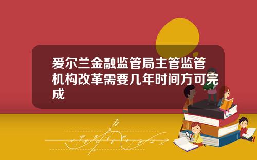 爱尔兰金融监管局主管监管机构改革需要几年时间方可完成