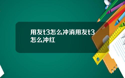 用友t3怎么冲消用友t3怎么冲红