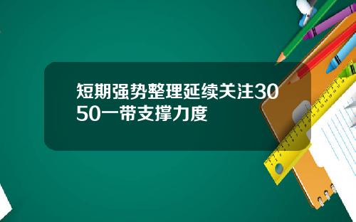 短期强势整理延续关注3050一带支撑力度