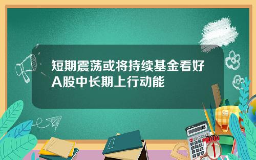 短期震荡或将持续基金看好A股中长期上行动能