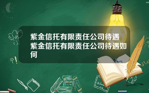 紫金信托有限责任公司待遇紫金信托有限责任公司待遇如何