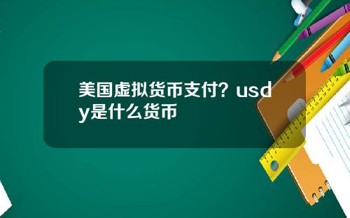 美国虚拟货币支付？usdy是什么货币