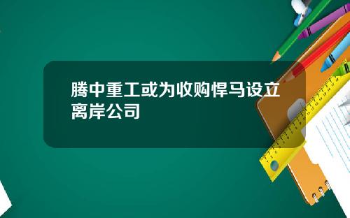 腾中重工或为收购悍马设立离岸公司