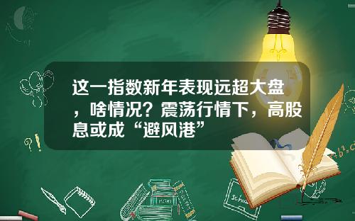 这一指数新年表现远超大盘，啥情况？震荡行情下，高股息或成“避风港”