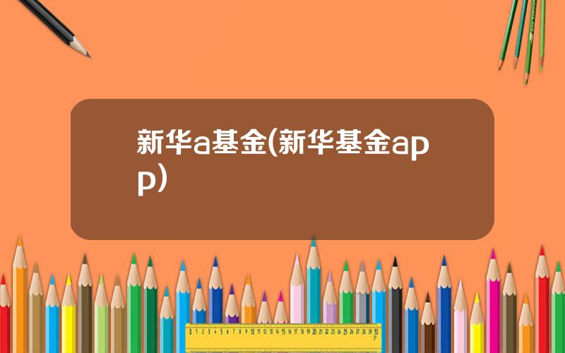 新华a基金(新华基金app)