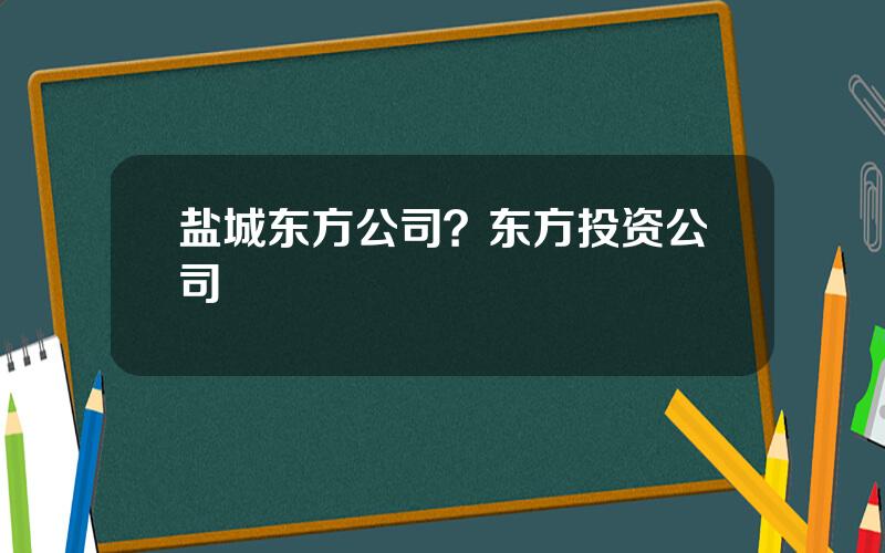 盐城东方公司？东方投资公司