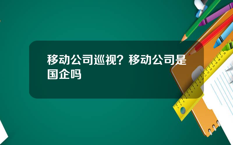 移动公司巡视？移动公司是国企吗