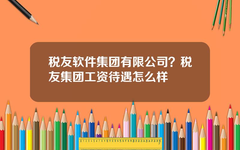 税友软件集团有限公司？税友集团工资待遇怎么样