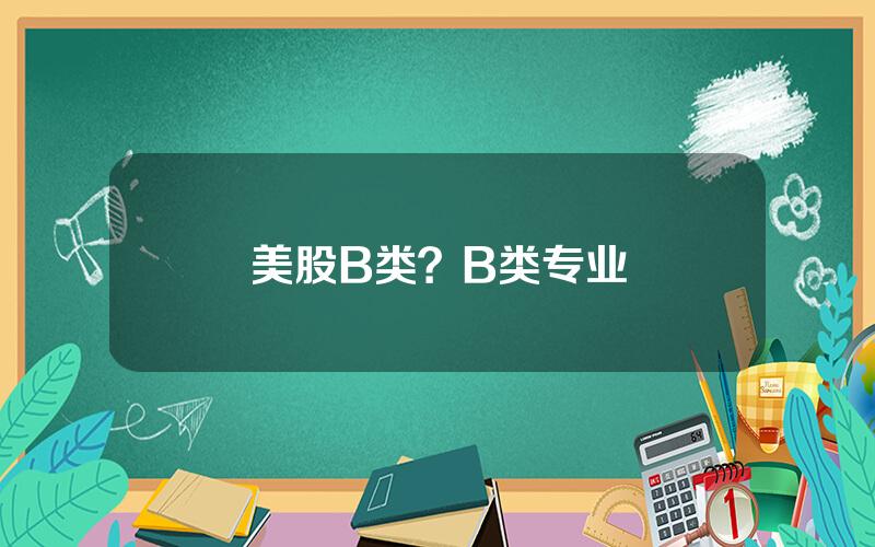 美股B类？B类专业